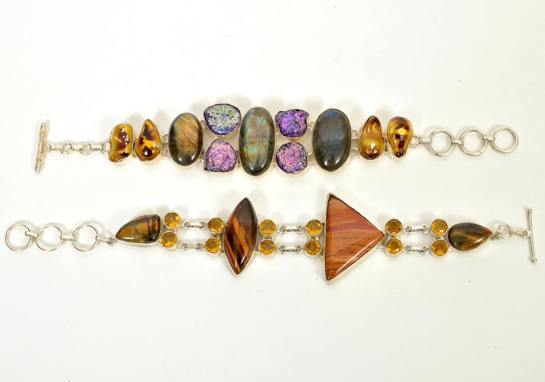 2 Artisian Sterling Silver Bracelets (1 of 6)