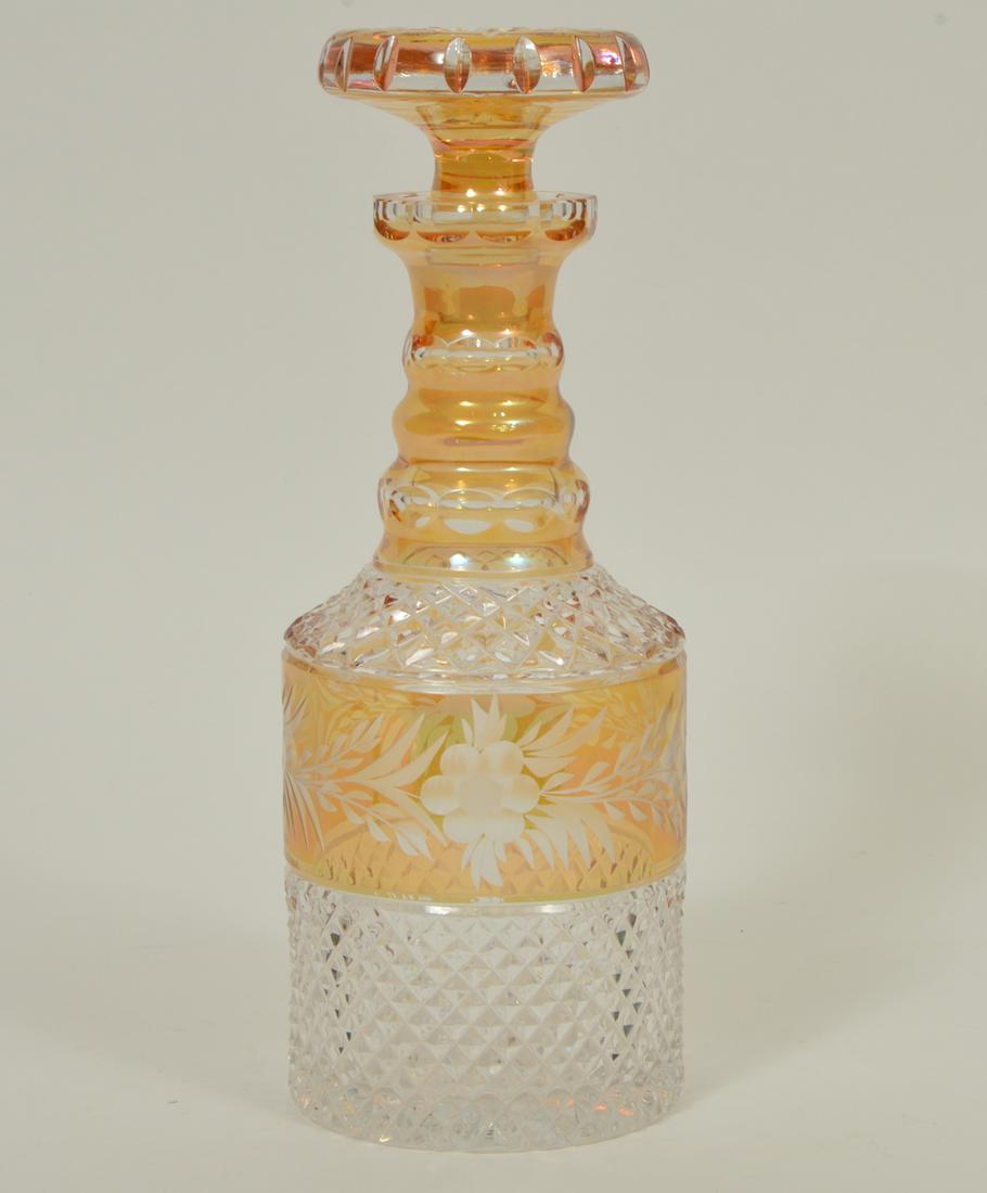 Amber Cut to Clear Crystal Decanter (1 of 7)