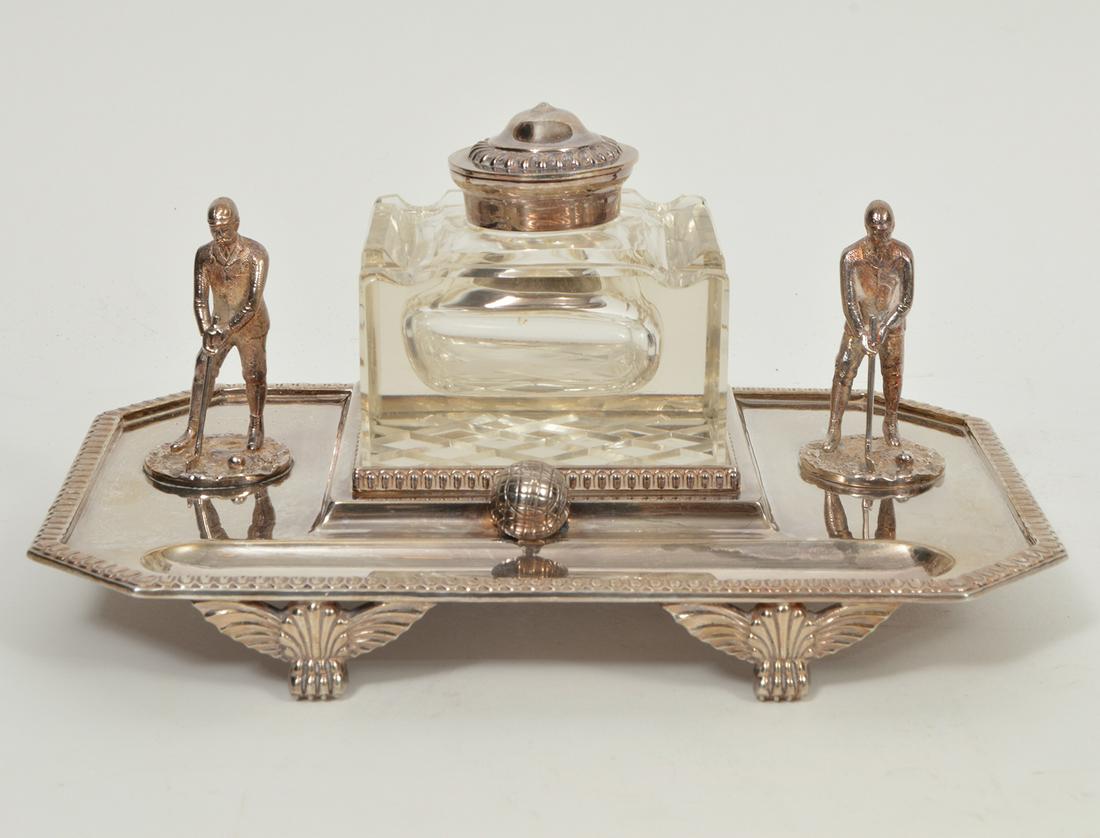 Walker & Hall Sheffield English Golf Inkwell (1 of 9)