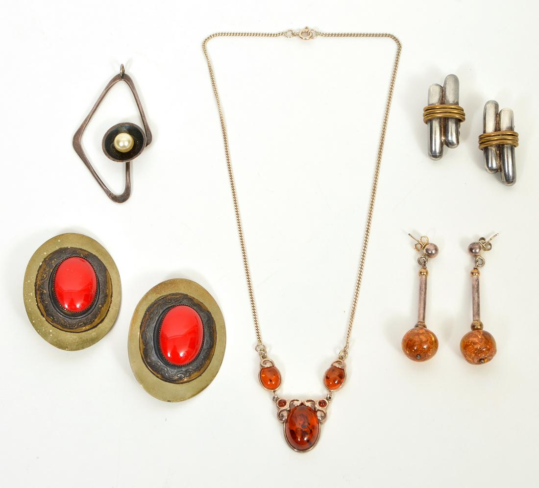 Lot of Sterling Silver Jewelry Earrings Necklaces (1 of 12)