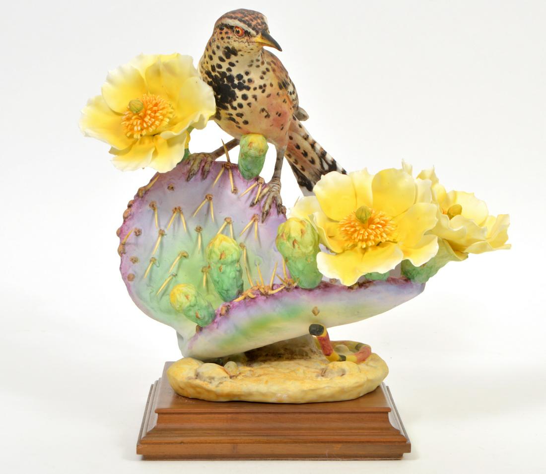 Royal Worcester Wren & Prickly Pear Cactus Figure (1 of 8)