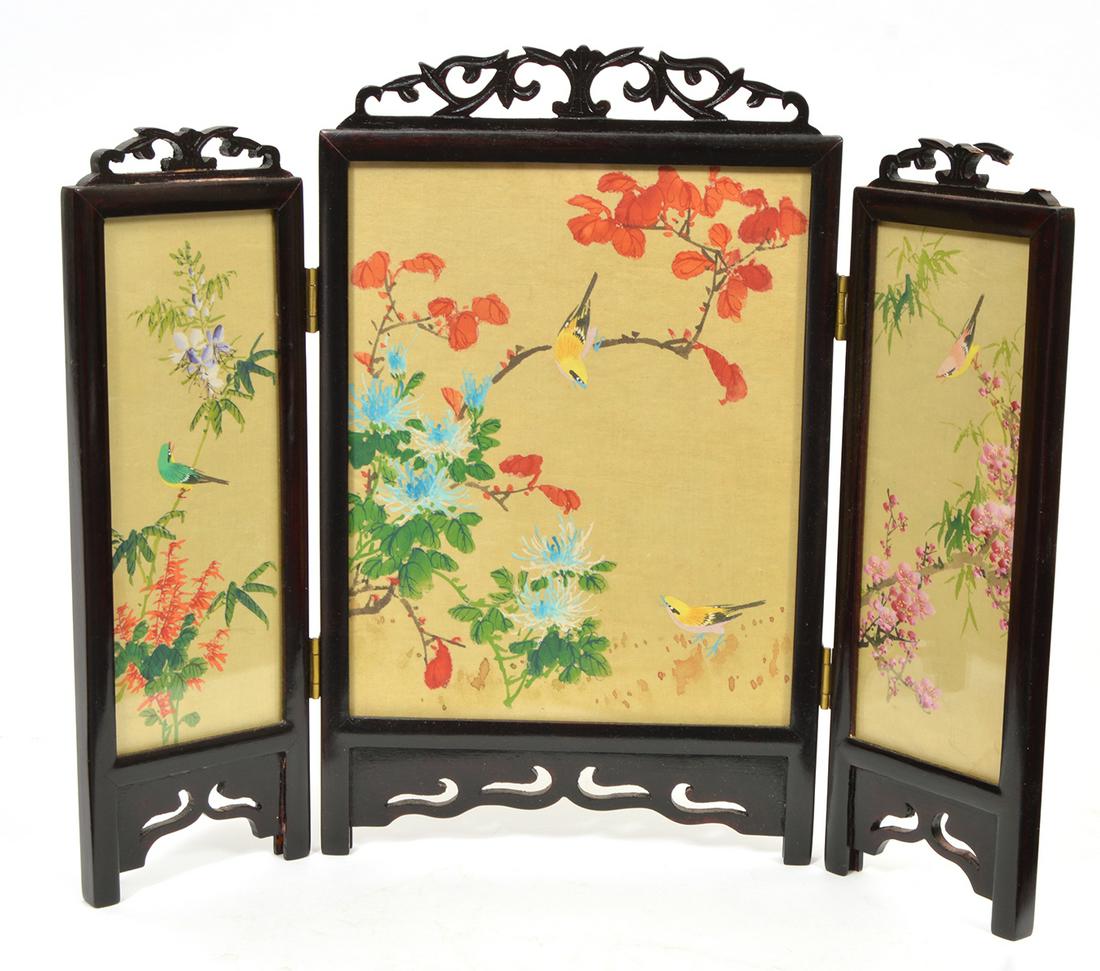 Miniature Chinese Wood Table Screen (1 of 4)