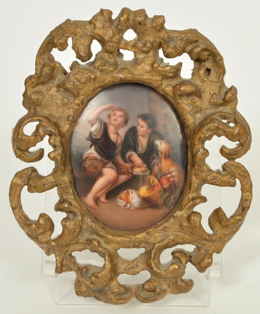 Antique Miniature Portrait on Porcelain (1 of 5)