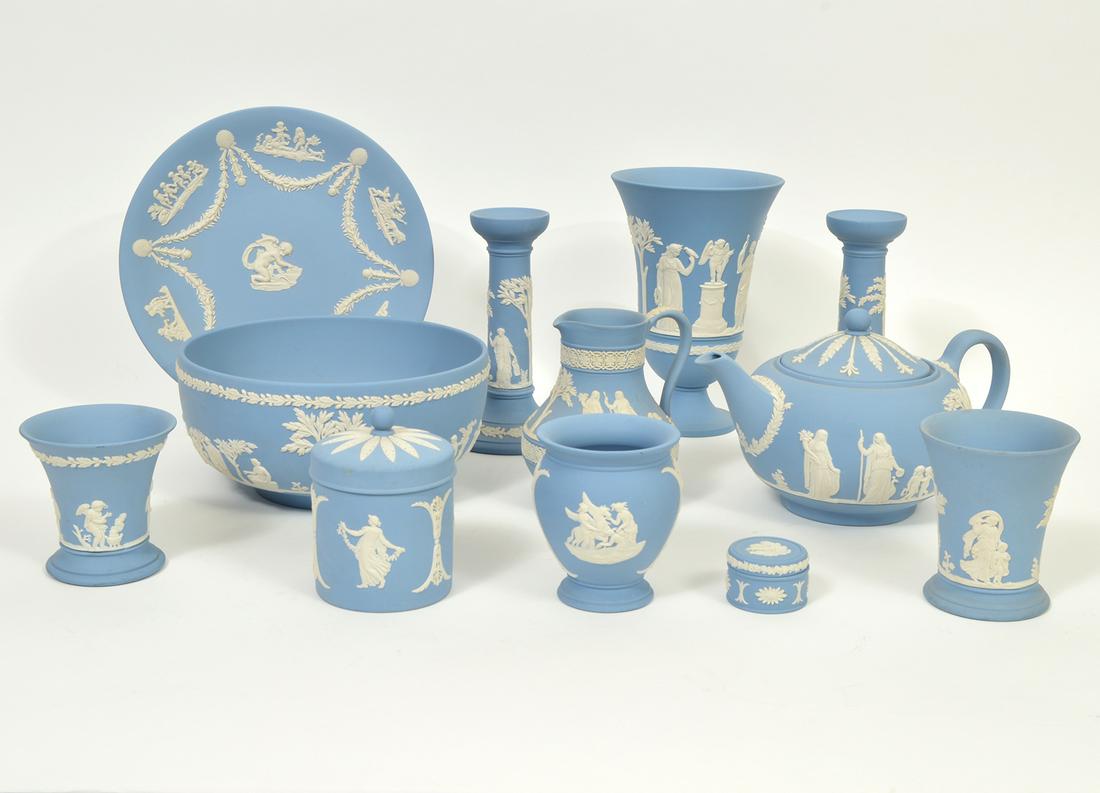 Lot of 12 Blue & White Wedgwood Jasperware (1 of 6)