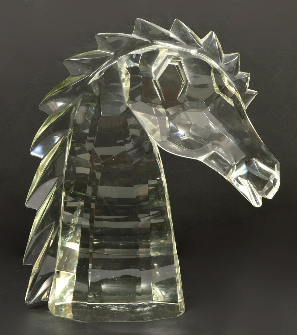 Licio Zanetti Sculptured Murano Crystal Horse Head (1 of 6)