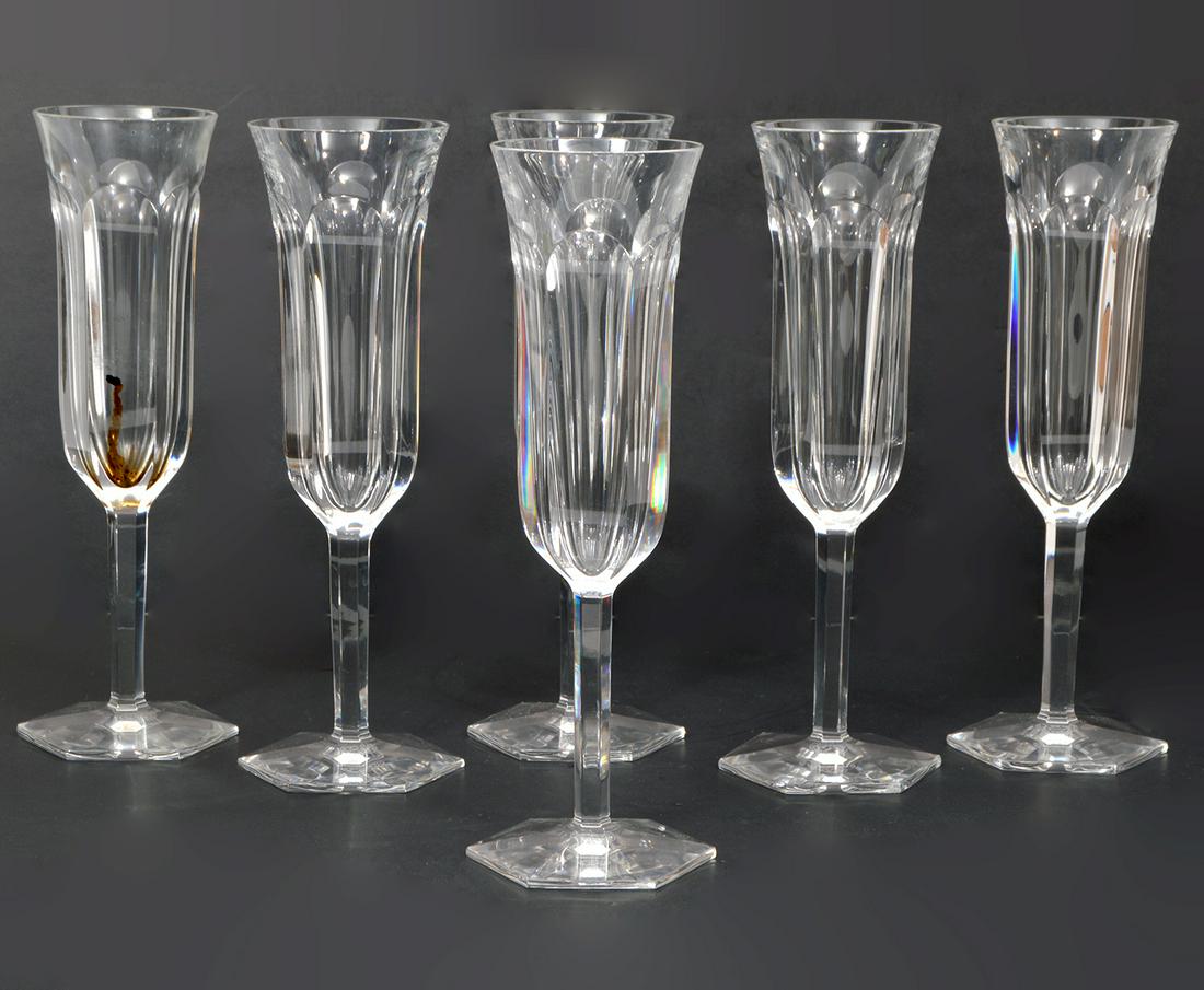 6 Baccarat Malmaison Champagne Flutes (1 of 5)