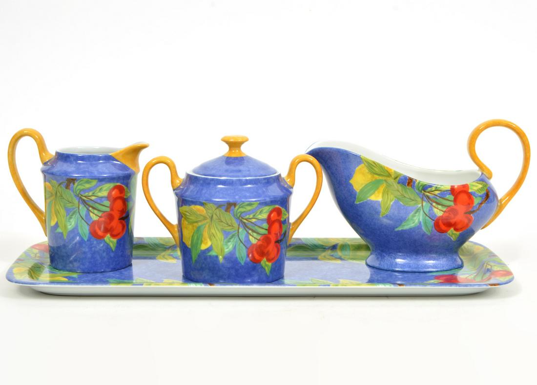 Laure Japy Jardin Bleu Creamer, Sugar, Gravy (1 of 6)