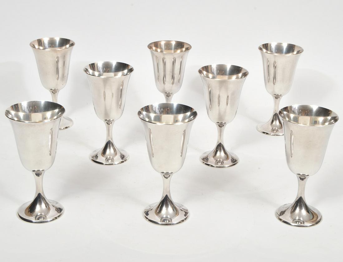8 Gorham Sterling Goblets TW: 47.97 (1 of 3)