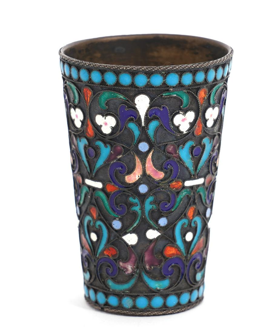 Russian Imperial Enamel and Silver Beaker (1 of 7)