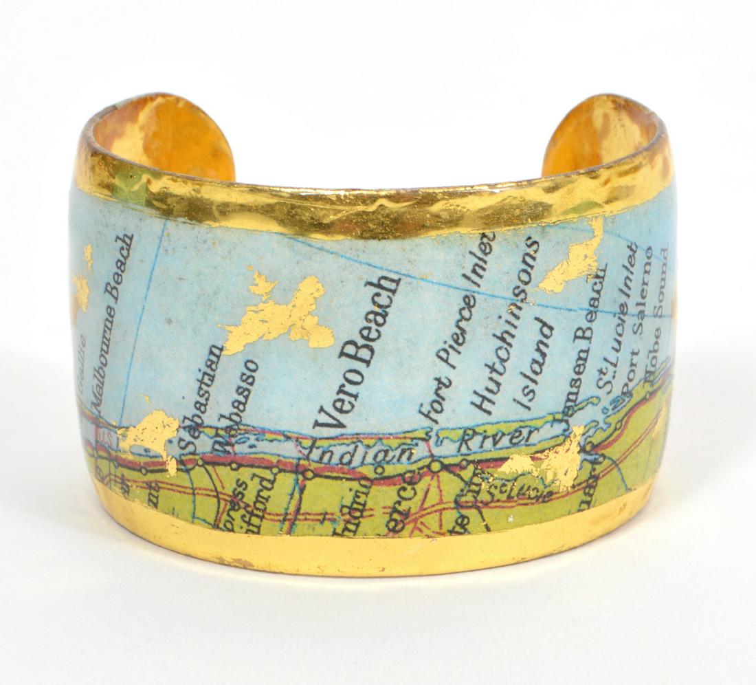 Evocateur Gold Tone Cuff Bracelet (1 of 5)