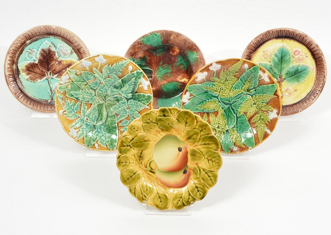 6 Majolica Decorative Plates (1 of 13)