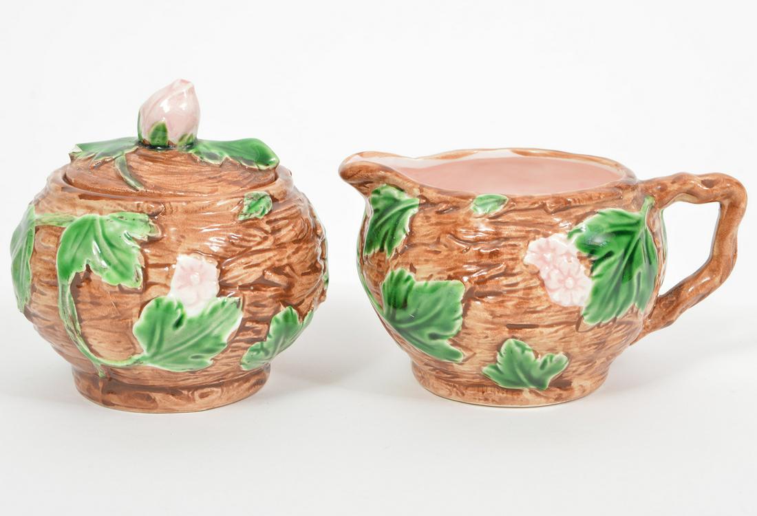 Majolica Creamer & Sugar Bowl by Haldon Group (1 of 7)