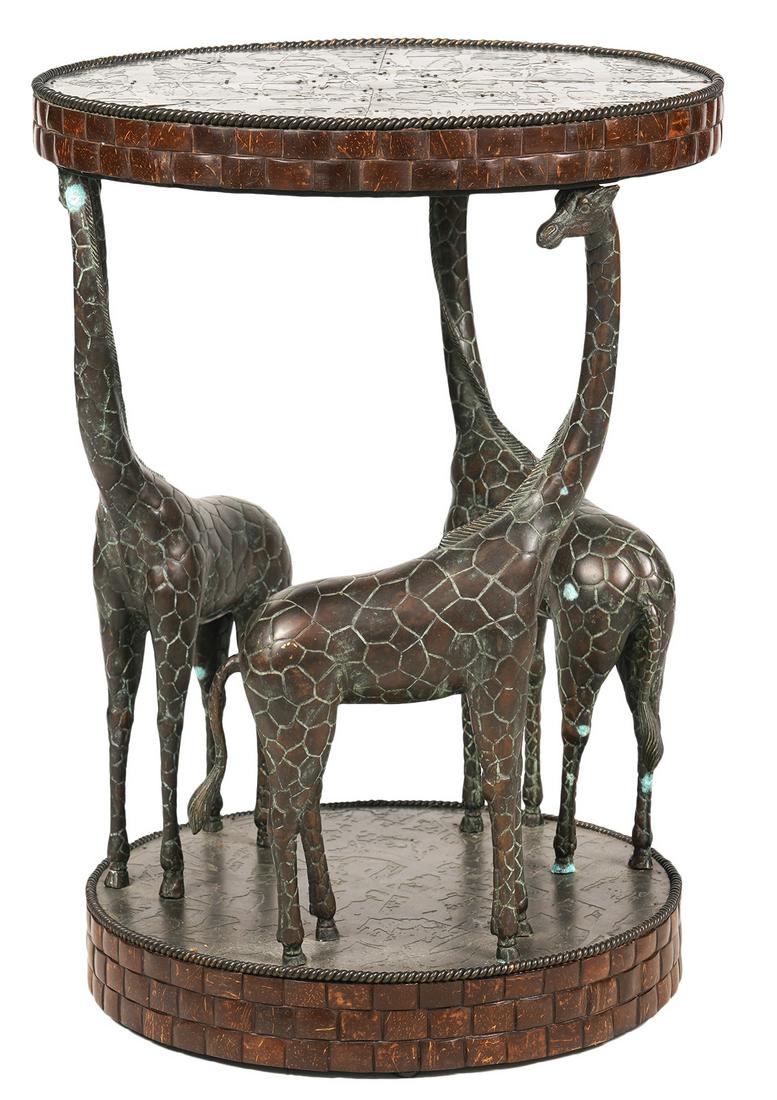 Maitland Smith Giraffe End Table (1 of 6)