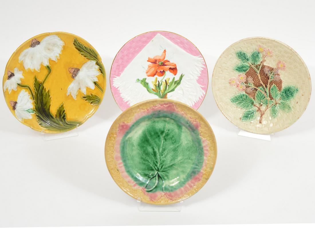 4 Assorted Majolica Plates (1 of 12)