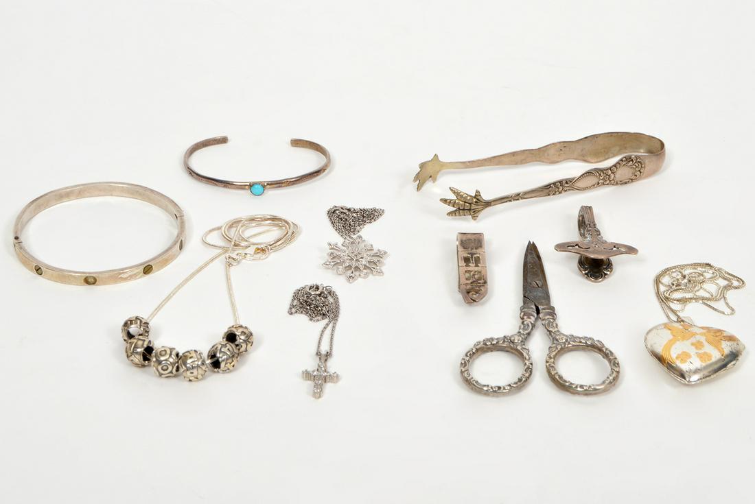 Sterling 4 Necklaces 2 Bracelets 2 Money Clips (1 of 12)