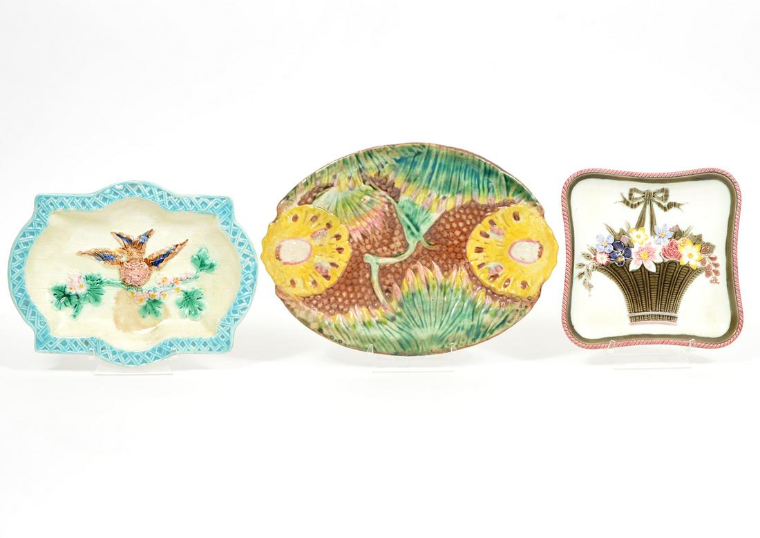 3 Assorted Majolica Pieces (1 of 8)