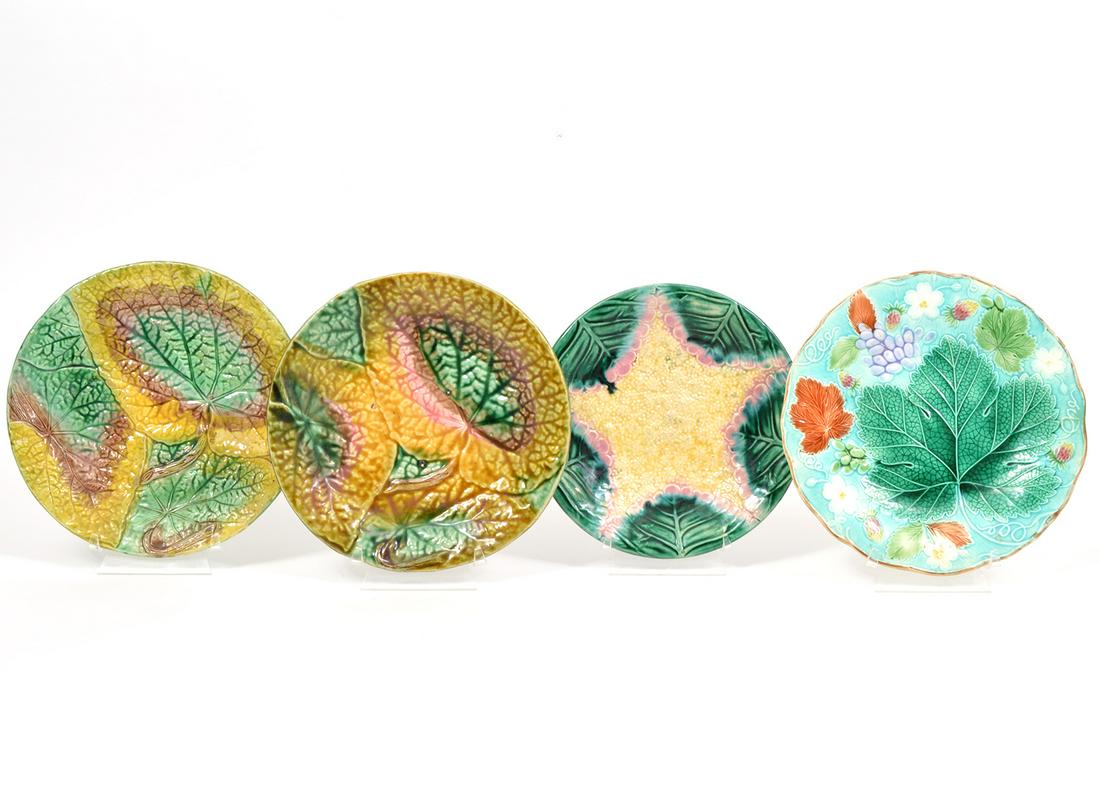 4 Majolica Decorative Plates (1 of 10)