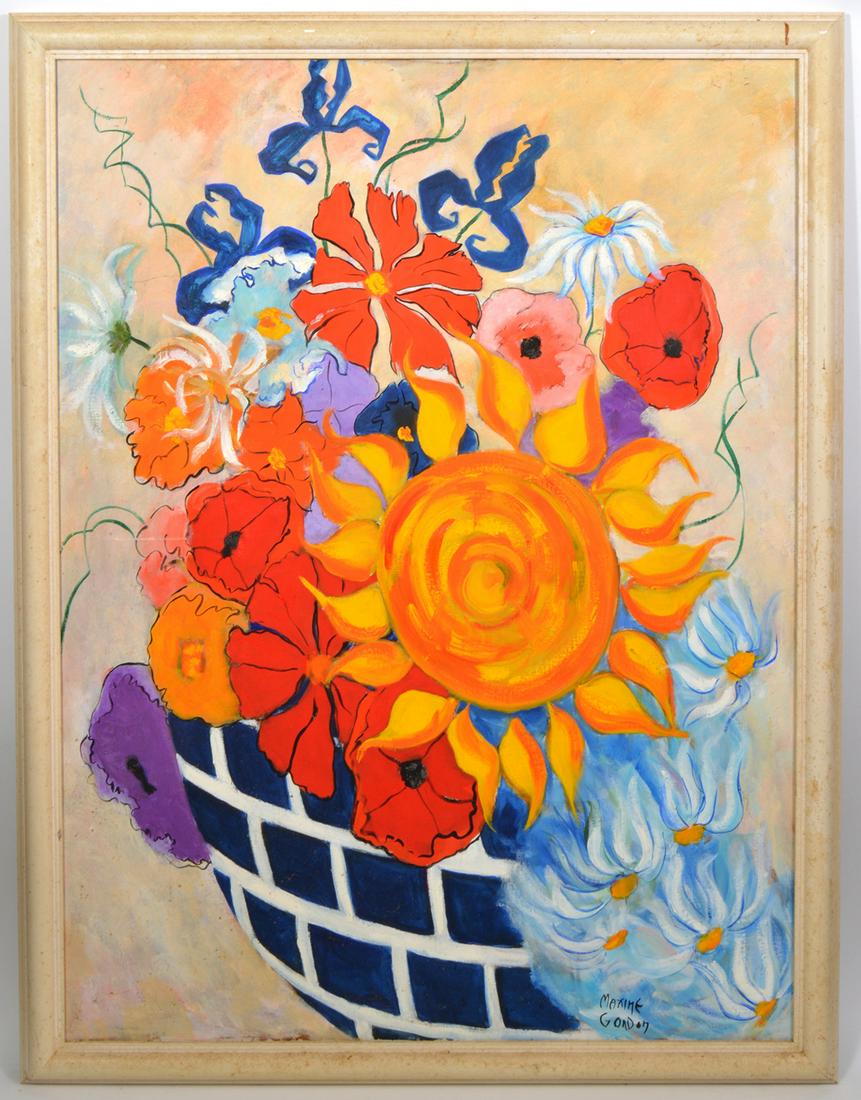 Large Still Life Signed Oil Painting (1 of 6)