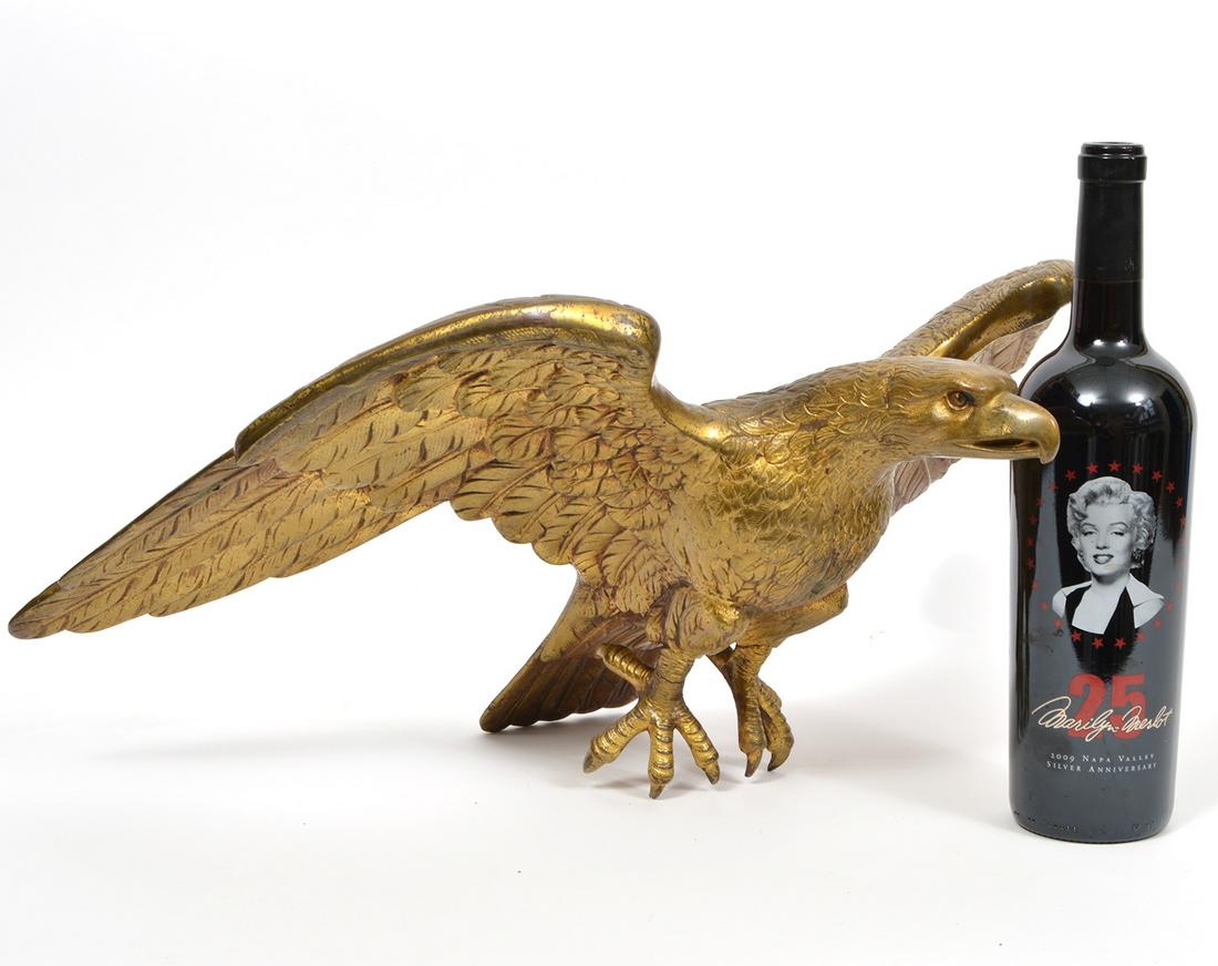 19th C. Gilt Bronze Sculpture of an Eagle (1 of 8)