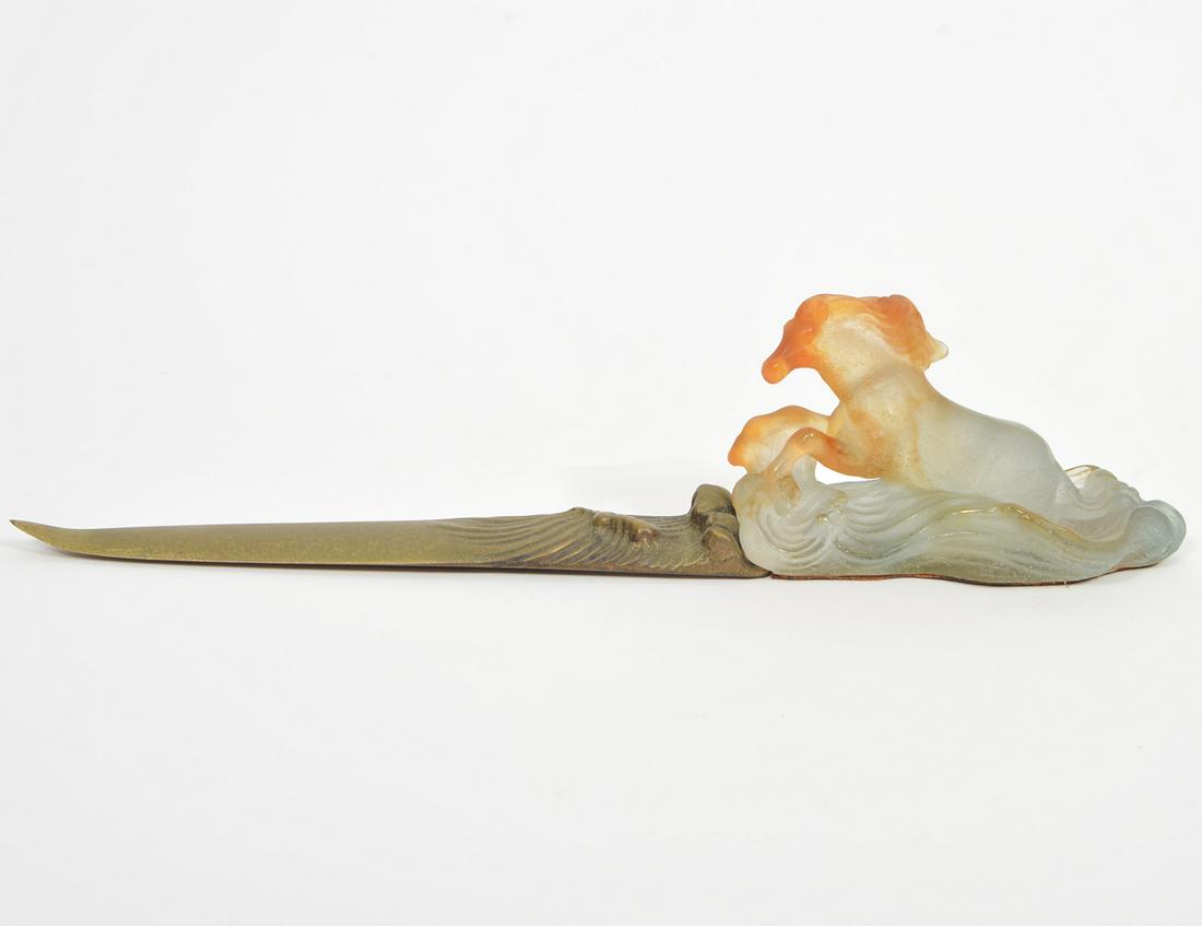 Daum Crystal 'Chevaux De Marly" Letter Opener (1 of 7)