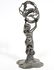 Art Nouveau Silvered Metal Figural Glass Holder - 5