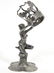 Art Nouveau Silvered Metal Figural Glass Holder - 6