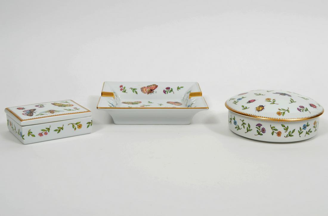 Henriette Porcelain Ashtray & 2 Trinket Boxes (1 of 9)