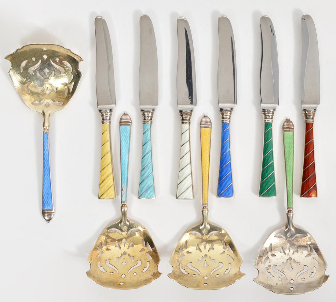 6 Raadvad Fruit Knives & 4 Sterling Berry Spoons (1 of 7)