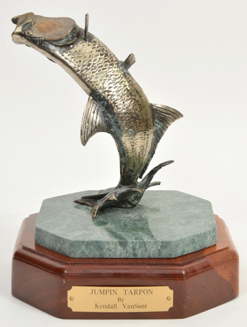 Kendall VanSant 'Jumpin Tarpon' Bronze Sculpture (1 of 7)