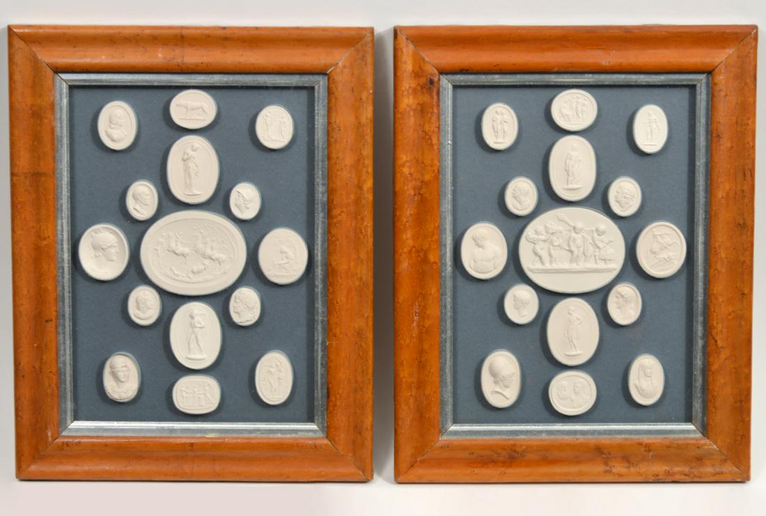 30 Framed Intaglios in 2 Birdseye Maple Frames (1 of 6)