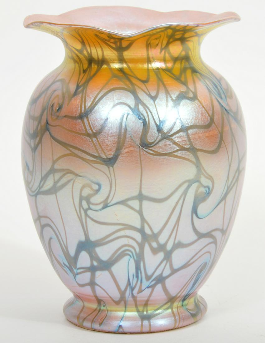 Attr. Durand Art Glass King Tut Vase (1 of 5)