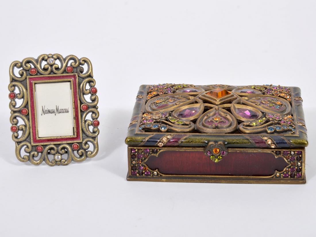 Jay Strongwater Jeweled Box and Mini Frame (1 of 7)