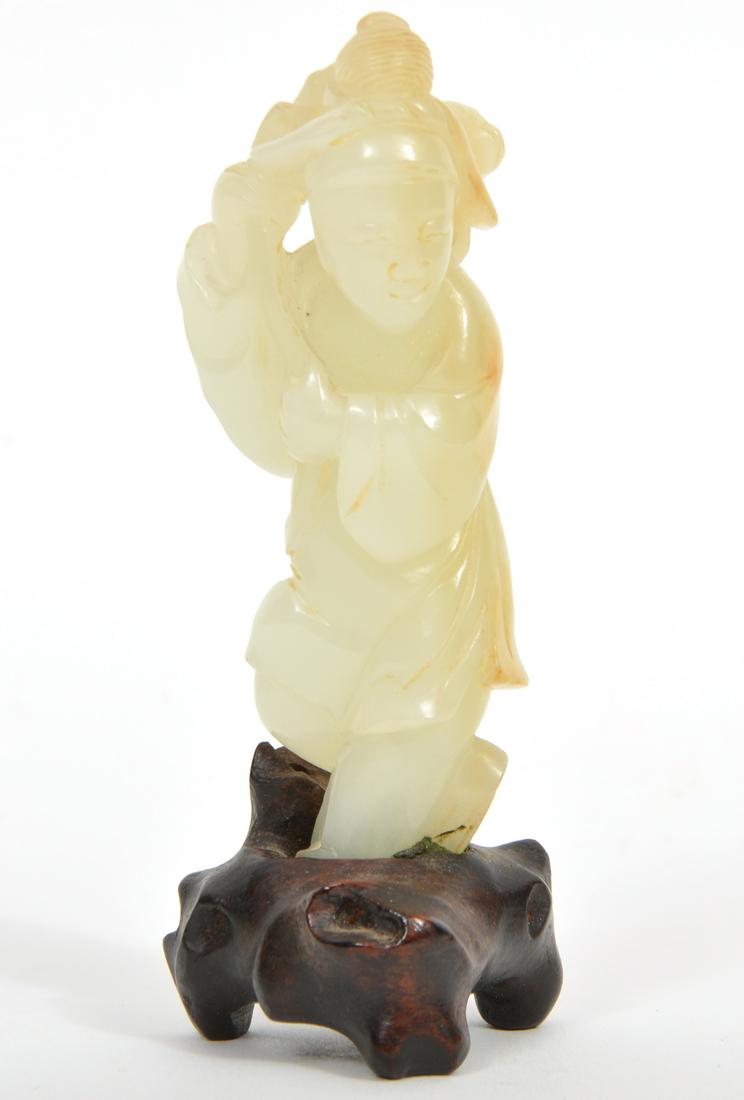 Celadon Jade Figure with a Monkey on His Shoulder (1 of 13)