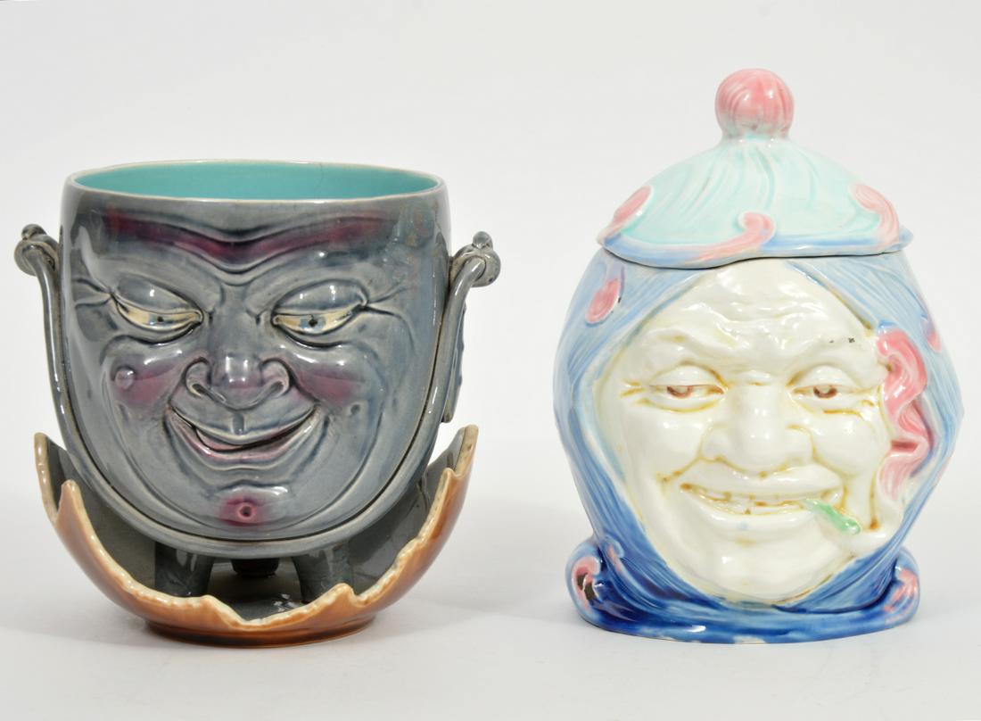 2 French Majolica Glazed Vessels (1 of 8)