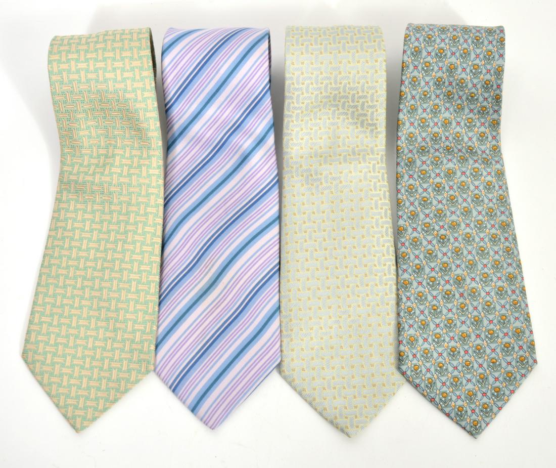 4 Hermes French Ties 100% Silk (1 of 6)