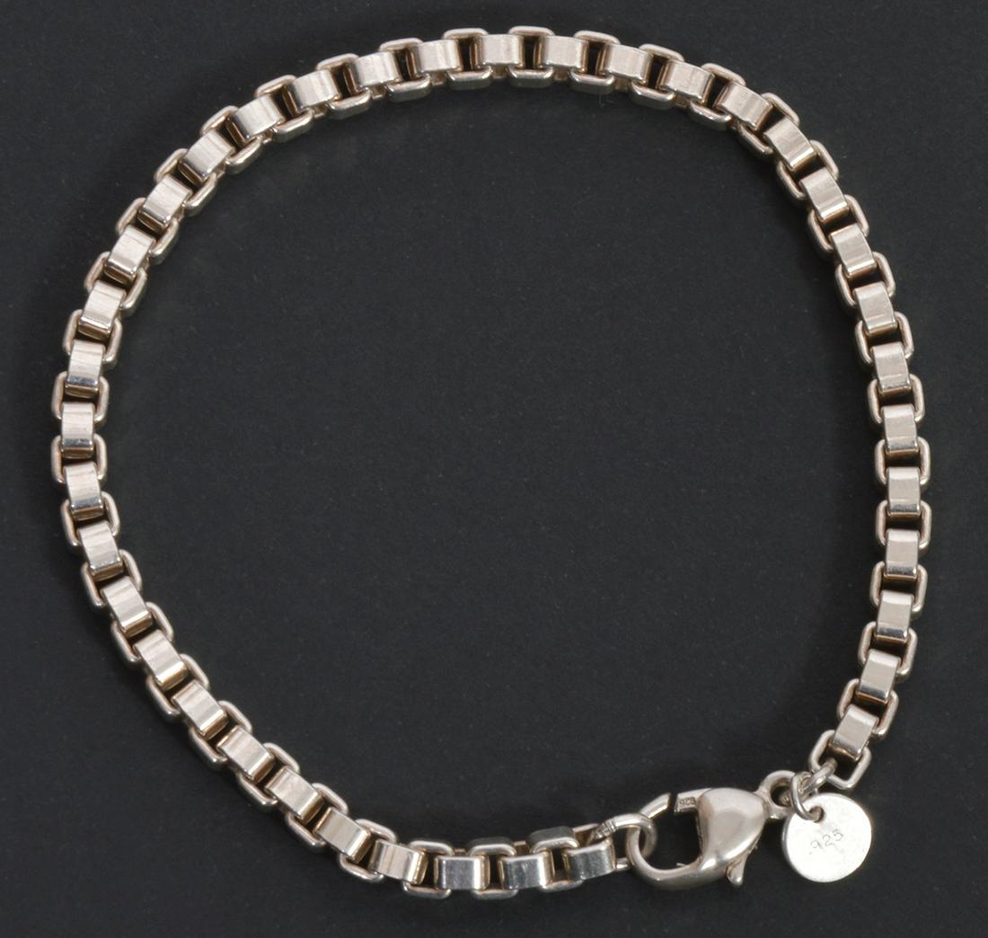 Tiffany & Co. Venetian Box Link Sterling Bracelet (1 of 6)