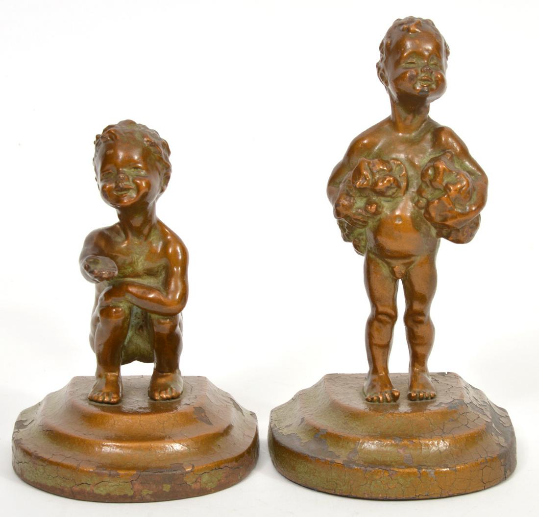 Pair of Signed Bonze Bookends (1 of 6)