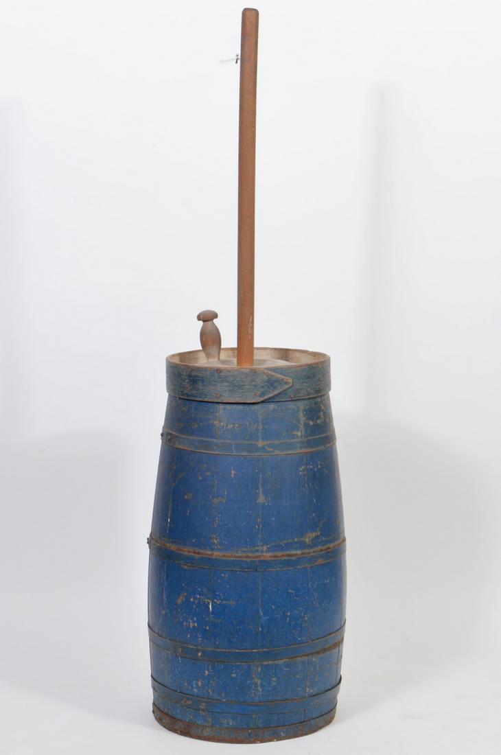 Antique 19th C. Shaker Painted Wood Butter Churn (1 of 10)