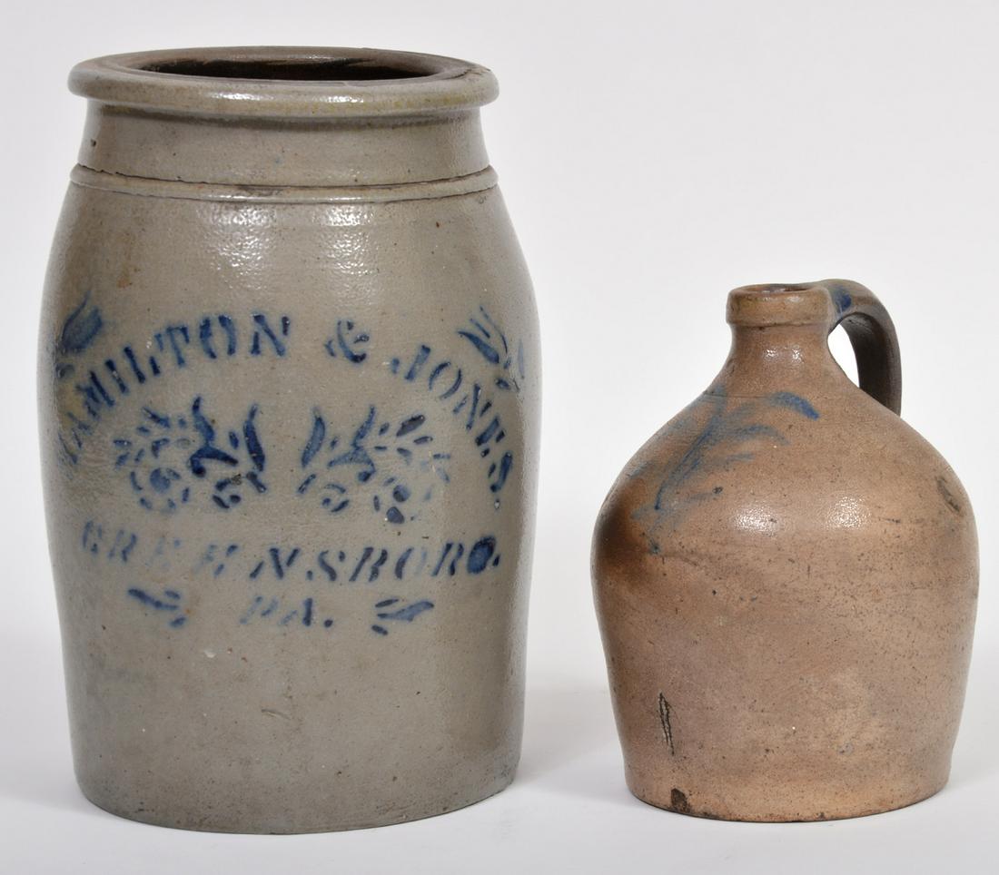 Antique Stoneware Jug & Hamilton & Jones Jar (1 of 9)
