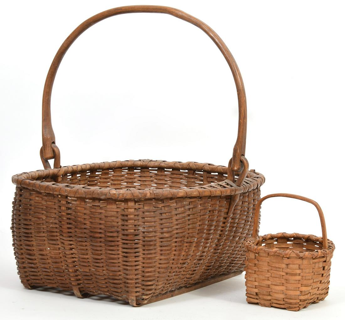 2 Oak Splint Wrapped Baskets (1 of 12)