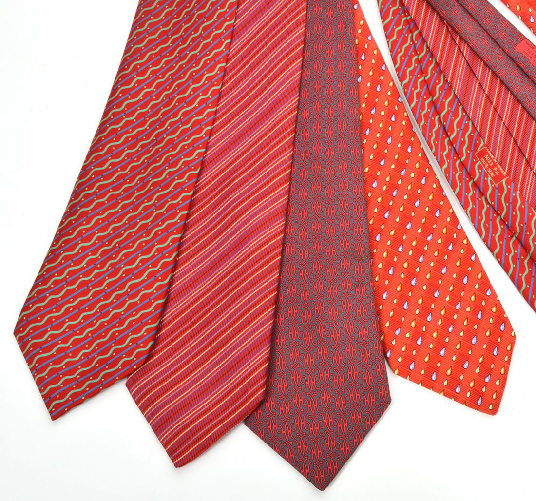 4 Hermes French Ties 100% Silk (1 of 8)