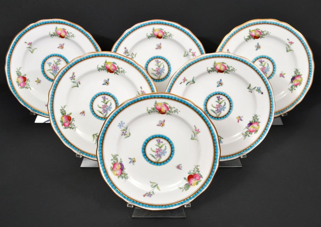 6 Spode Trapnell Center Medallion Dessert Plates (1 of 6)