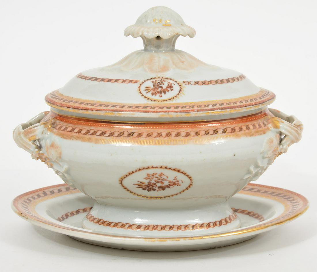 18/19th c., Chinese Export Tureen w/ Tray (1 of 7)