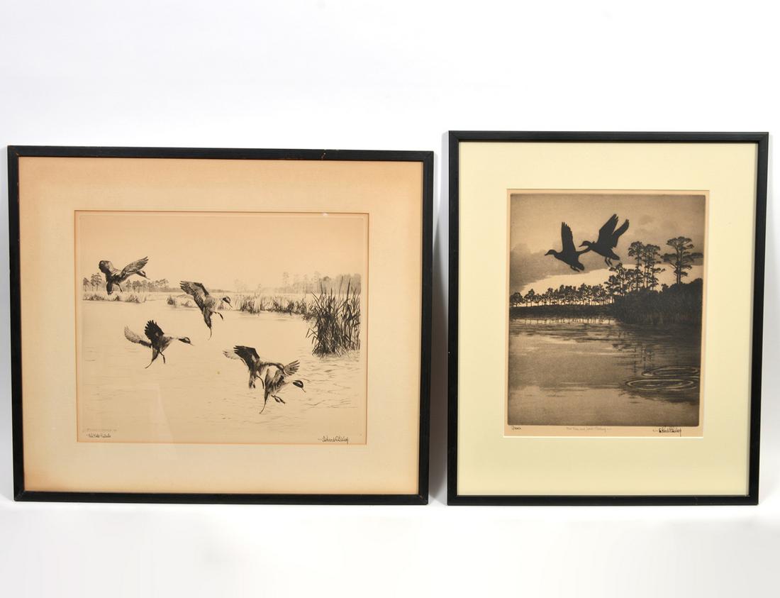 3 Richard Bishop Signed & Framed Duck Etchings (1 of 15)