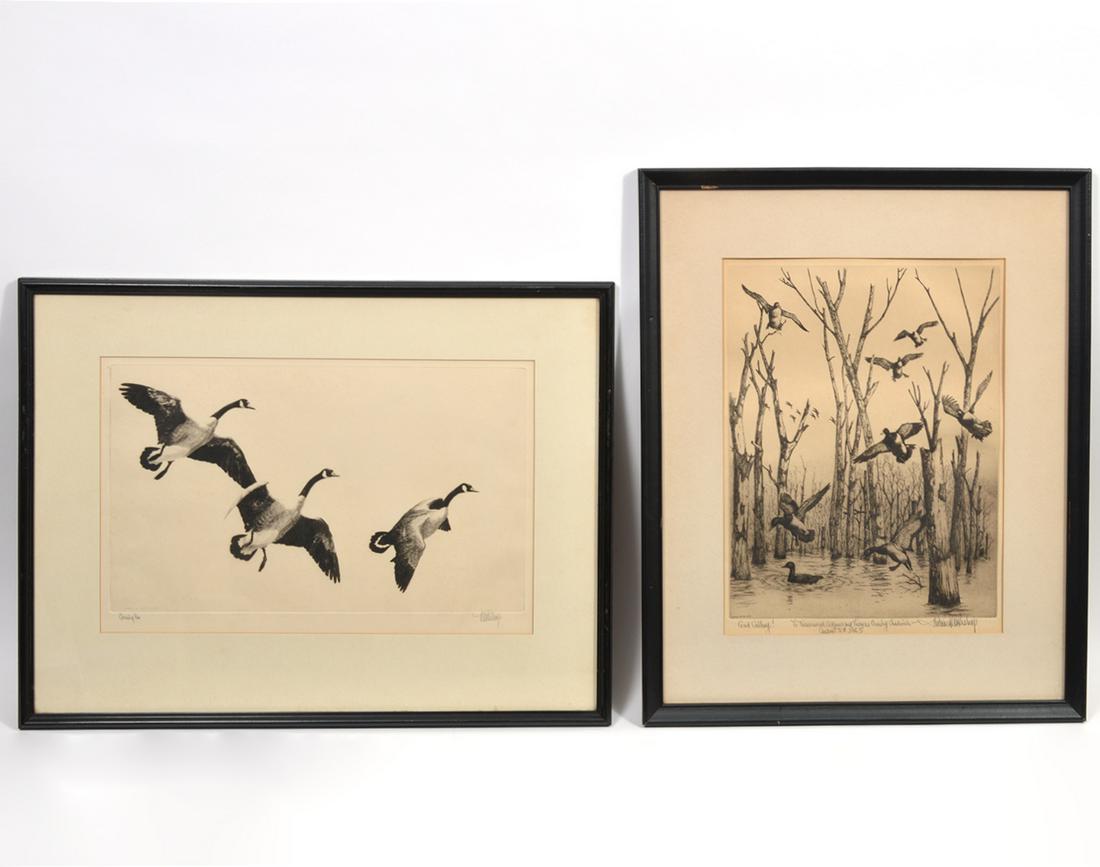2 Richard Bishop Signed & Framed Duck Etchings (1 of 10)