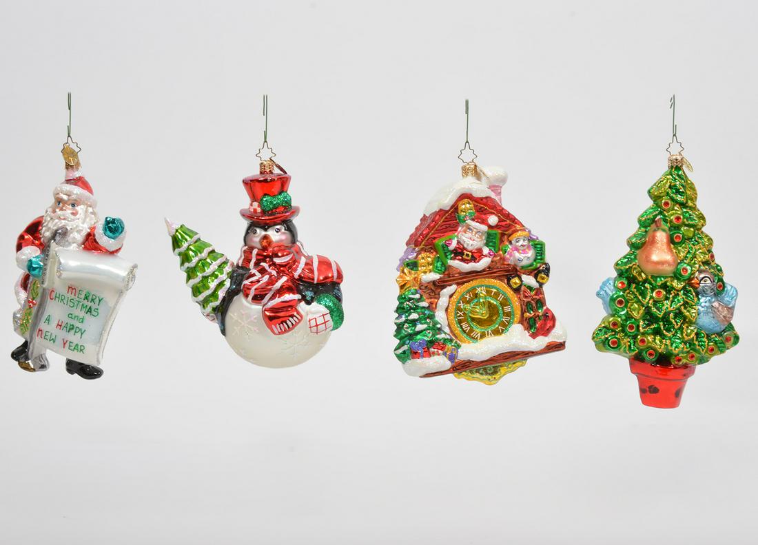 4 Large Christopher Radko Christmas Ornaments (1 of 6)