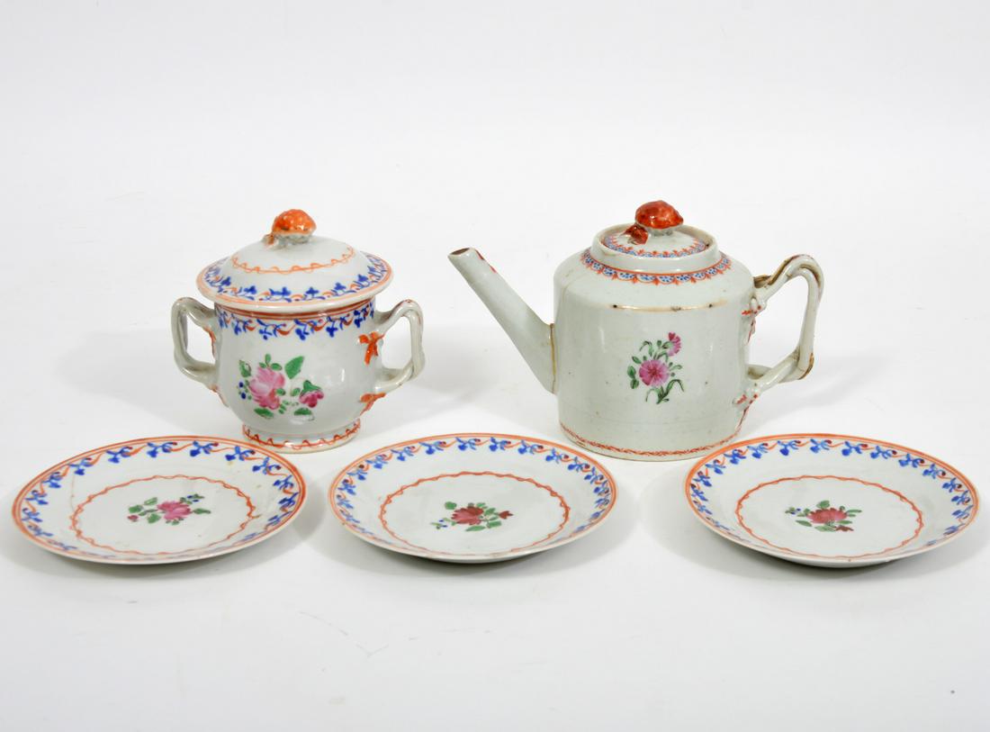 5 Pcs. Early Lowestoft Chinese Export China (1 of 10)
