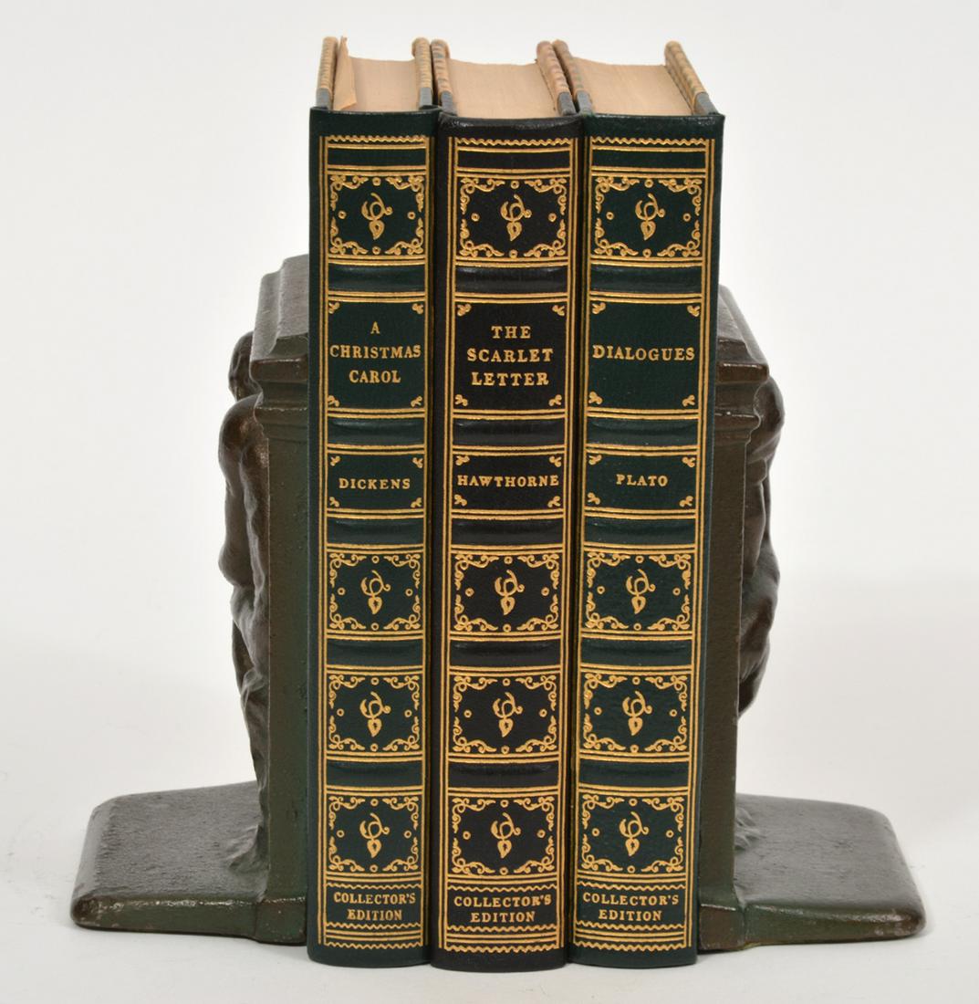 Pr of Cast Iron Iron Book Ends Rodin & 3 HC Books (1 of 9)