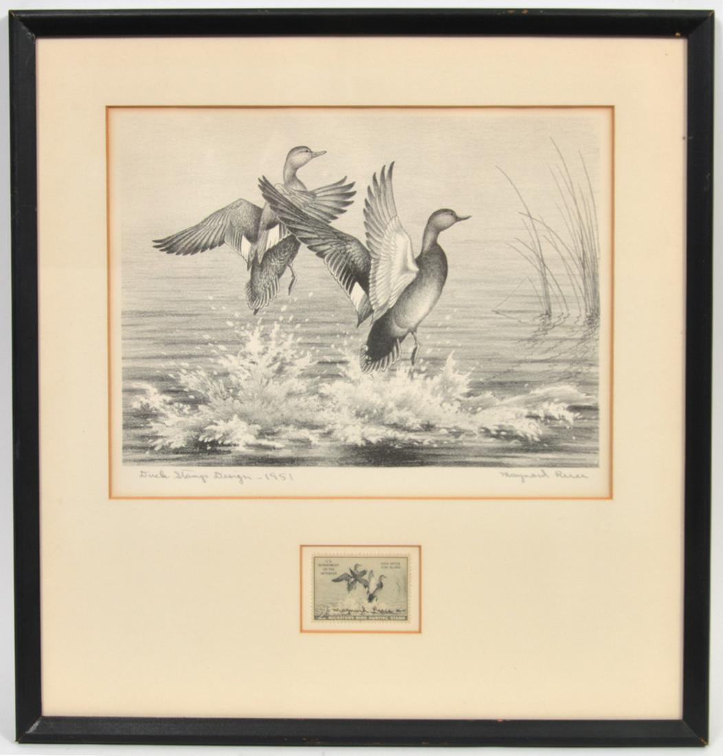 Maynard Reese Signed Lithograph & Duck Stamp (1 of 7)