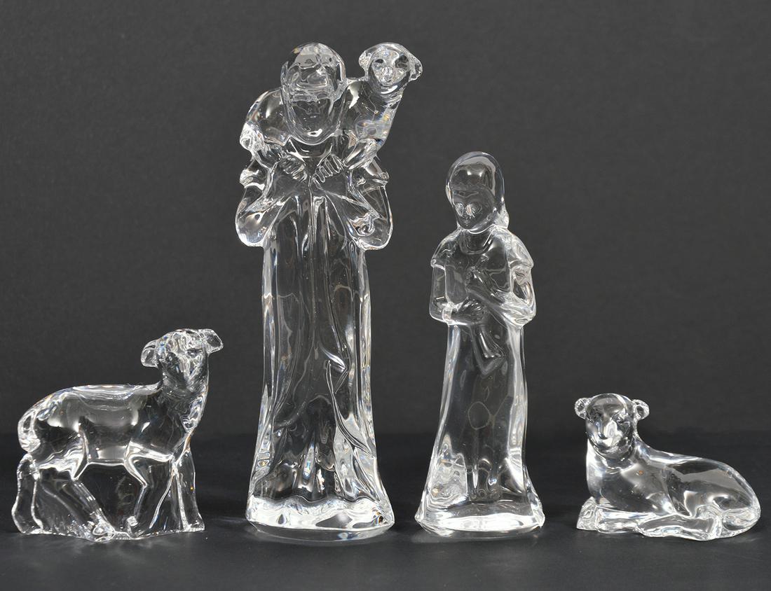 Waterford Crystal Nativity 2 Shepherds 2 Sheep (1 of 7)